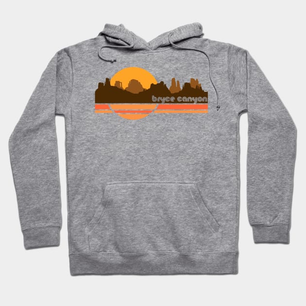 Bryce Canyon 70s Retro Tourist Souvenir Hoodie by darklordpug